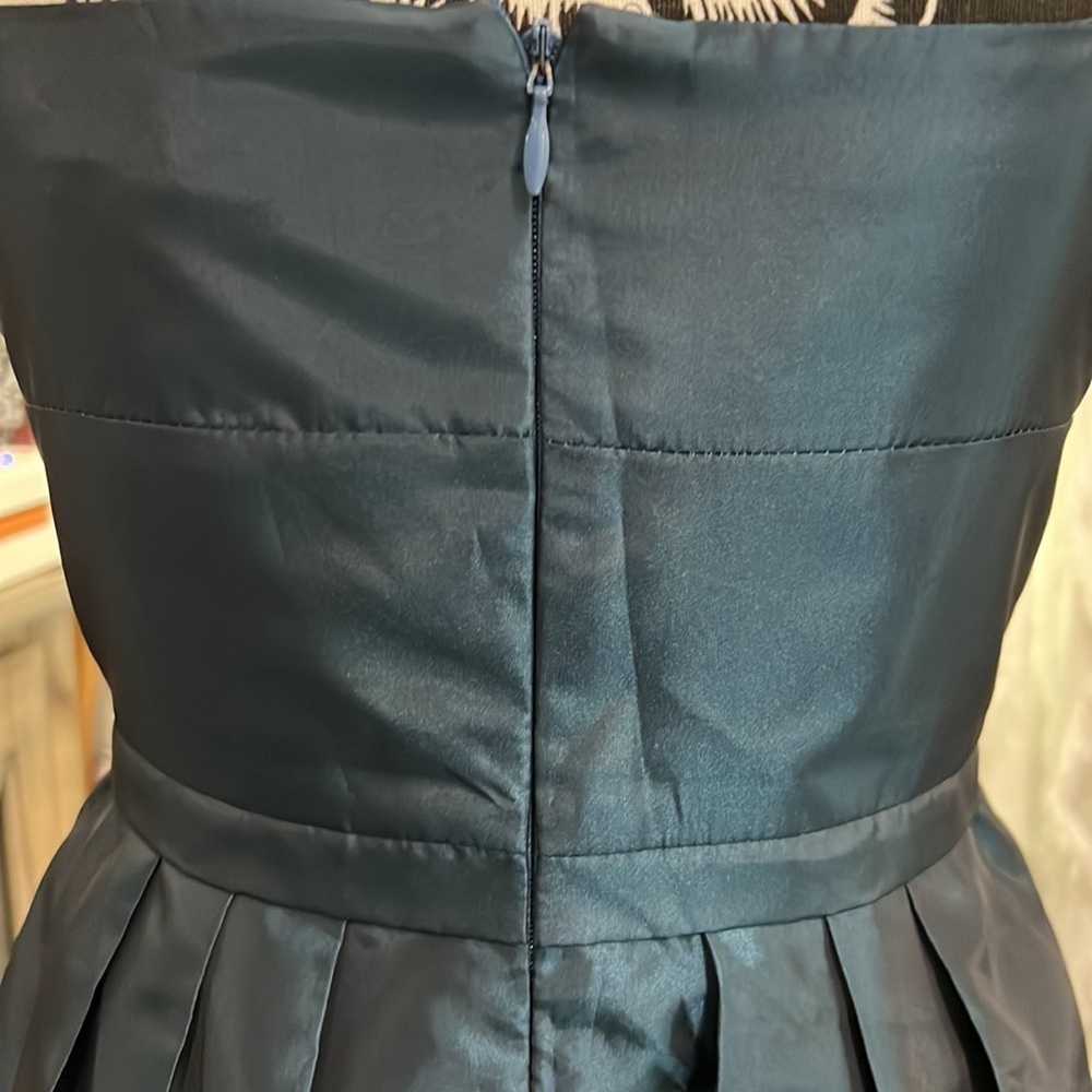 BCBG Paris Teal Balloon Hem Cocktail Dress Size 6 - Picture 5 of 10